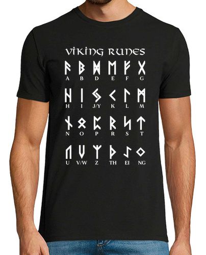 Camiseta Runas Vikingas Alfabeto Vikingo Arte Vikingos laTostadora - latostadora.com - Modalova