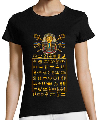 Camiseta mujer Esfinge Egipto Jeroglíficos Faraón Ra Horus Anubis - latostadora.com - Modalova
