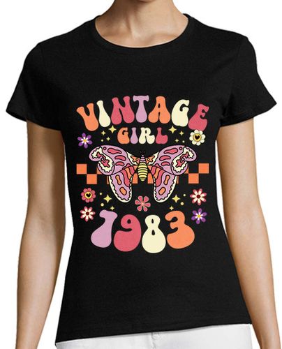 Camiseta Mujer Manga Corta Hija 1983 Mujer 40 Años Cumpleaños laTostadora - latostadora.com - Modalova