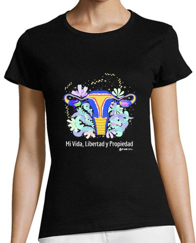 Camiseta mujer Mi Vida, Libertad y Propiedad Blanco - Mujer Negro - latostadora.com - Modalova