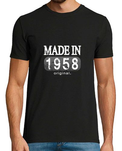Camiseta hecho en 1958 original gris blanco - latostadora.com - Modalova