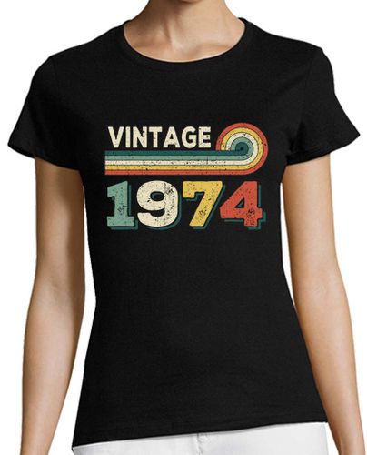 Camiseta mujer vintage 1974 - cumpleaños 1974 - latostadora.com - Modalova