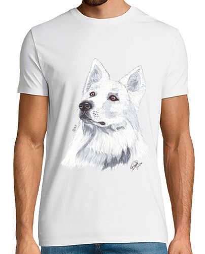 Camiseta Hombre Manga Corta WHITE SWISS SHEPHERD DOG laTostadora - latostadora.com - Modalova