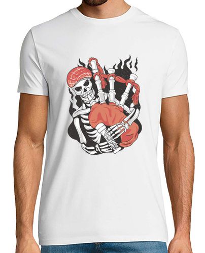 Camiseta jugador de gaita esqueleto - latostadora.com - Modalova