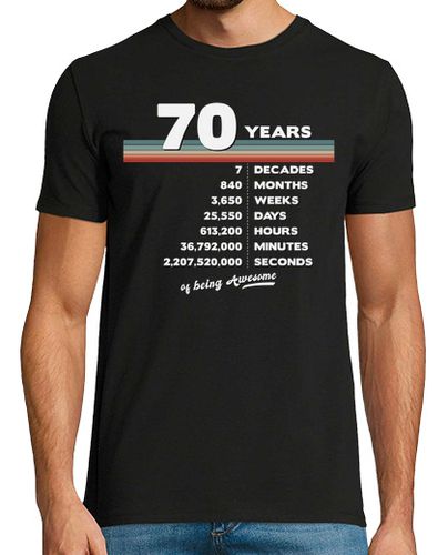 Camiseta 70 cumpleaños vintage 70 años - latostadora.com - Modalova