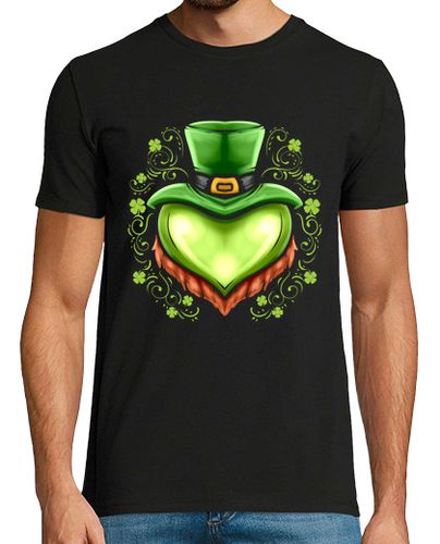 Camiseta corazón verde con tréboles de barba de - latostadora.com - Modalova