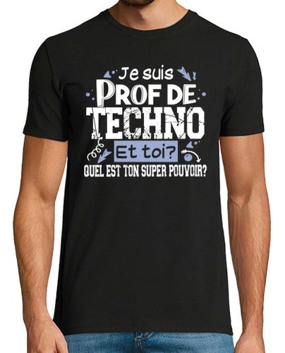 Camiseta Hombre Manga Corta profesor de techno superpoderoso laTostadora - latostadora.com - Modalova