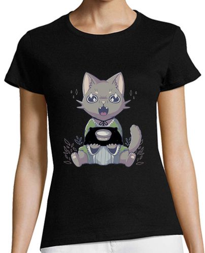 Camiseta mujer señora gato 1 - latostadora.com - Modalova