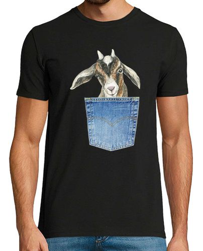 Camiseta graciosas gráficas bolsillo bebé cabras animales hombres mujeres cabras novedad cabras escuela bolsi - latostadora.com - Modalova