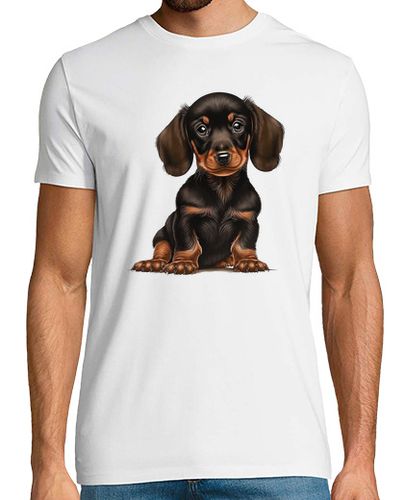 Camiseta Hombre Manga Corta Dibujo Animado de cachorro de Teckel laTostadora - latostadora.com - Modalova