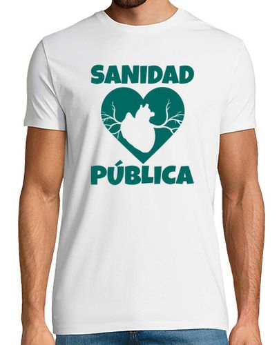 Camiseta Sanidad Púbica Corazón Verde - Marea Bl - latostadora.com - Modalova