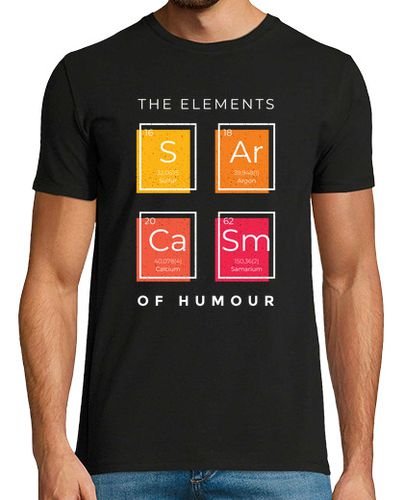 Camiseta Hombre Manga Corta átomos de química, moléculas, humor, sarcasmo, laTostadora - latostadora.com - Modalova