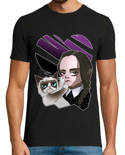 Camiseta Miércoles y Grumpy Cat - latostadora.com - Modalova