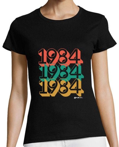 Camiseta Mujer Manga Corta 1984 P-LIB blanco - Mujer Negro laTostadora - latostadora.com - Modalova