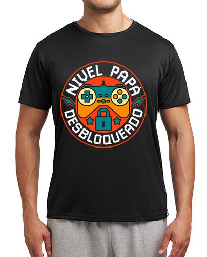 Camiseta deportiva Nivel Papá Desbloqueado Padre Gamer Padre Novato Primerizo laTostadora - latostadora.com - Modalova