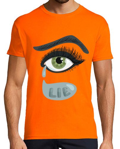 Camiseta Hombre Manga Corta ojo verde acostado con lágrimas laTostadora - latostadora.com - Modalova