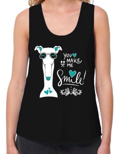 Camiseta mujer Smile galgo blanco laTostadora - latostadora.com - Modalova