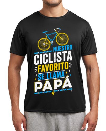 Camiseta deportiva Nuestro ciclista favorito se llama papá - latostadora.com - Modalova