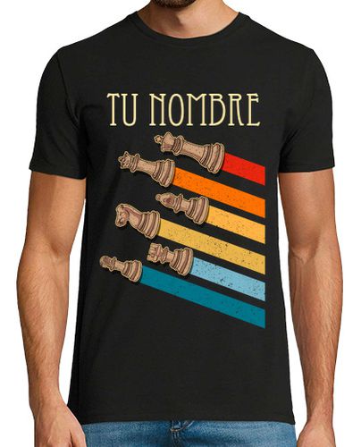 Camiseta Piezas de Ajedrez Colores Vintage Personalizado - latostadora.com - Modalova