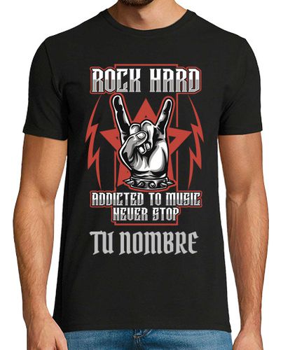 Camiseta Rock Hard Heavy Metal Símbolo Rock Personalizado - latostadora.com - Modalova
