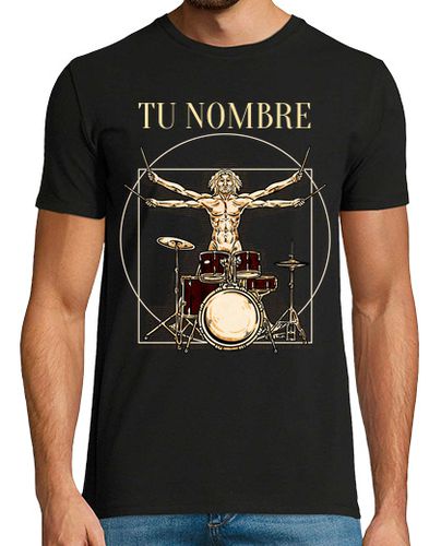 Camiseta Hombre De Vitruvio Batería Batera Música Rock - latostadora.com - Modalova