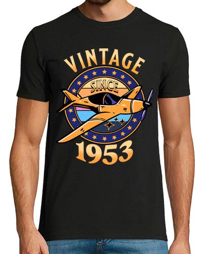 Camiseta Vintage Avión 1953 70 Años Cumpleaños - latostadora.com - Modalova