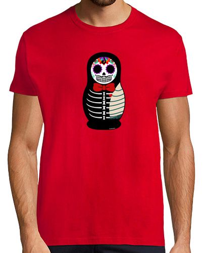 Camiseta Hombre Manga Corta Matrioska hombre Día de los muertos laTostadora - latostadora.com - Modalova