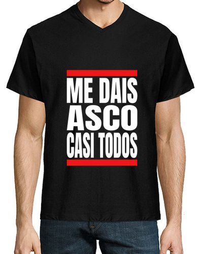 Camiseta Hombre Cuello Pico Me Dais Asco Casi Todos Regalo laTostadora - latostadora.com - Modalova