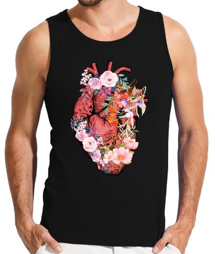 Camiseta corazón anatómico y flores - latostadora.com - Modalova