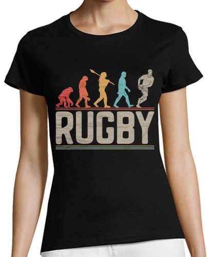 Camiseta Mujer Manga Corta evolución del rugby jugador de rugby laTostadora - latostadora.com - Modalova