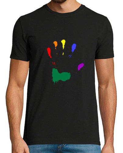 Camiseta mano rastro de pintura arcoiris regalo - latostadora.com - Modalova