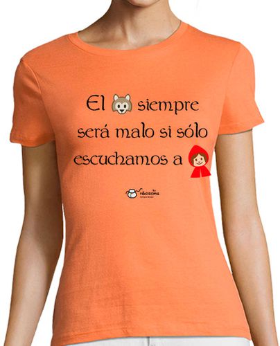Camiseta mujer Lobo y Caperucita (fondos claros) - latostadora.com - Modalova