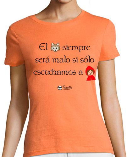 Camiseta mujer Lobo y Caperucita (fondos claros) laTostadora - latostadora.com - Modalova