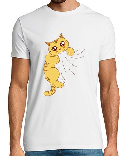 Camiseta gato aferrado a la camiseta. muy divertido, demasiado lindo - latostadora.com - Modalova
