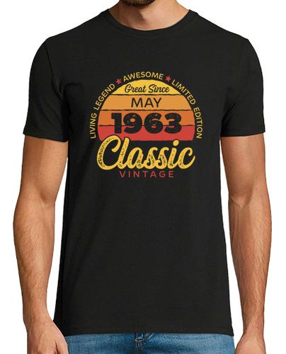 Camiseta Retro 60 Years May 1963 Birthday Vintage Bday Classic - latostadora.com - Modalova