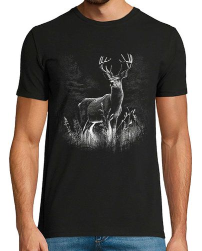 Camiseta ciervo en el bosque, hermoso dibujo realista - latostadora.com - Modalova