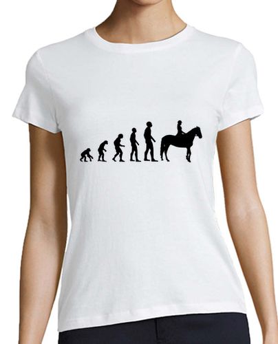 Camiseta mujer evolución caballo mujer humor niña - latostadora.com - Modalova