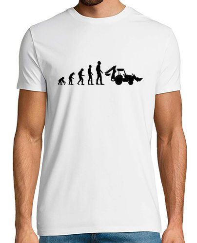 Camiseta evolución retroexcavadora hombre humor - latostadora.com - Modalova