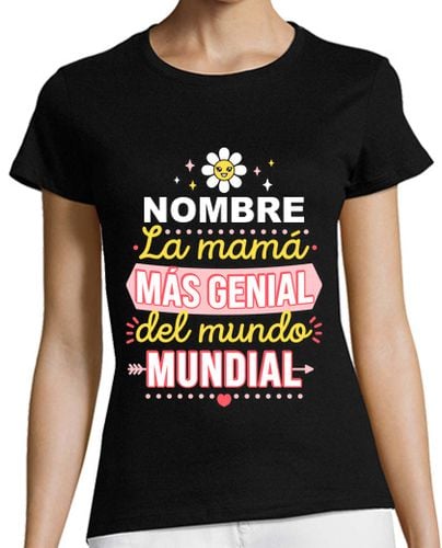 Camiseta Mujer Manga Corta La mamá más genial del mundo mundial laTostadora - latostadora.com - Modalova