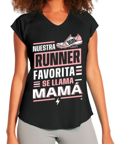 Camiseta deportiva mujer Nuestra runner favorita se llama mamá - latostadora.com - Modalova