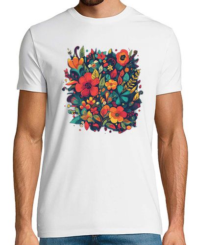 Camiseta Explosión Floral Colores Vibrantes - latostadora.com - Modalova