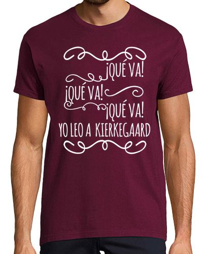 Camiseta Hombre Manga Corta Yo leo a Kierkegaard (blanco) laTostadora - latostadora.com - Modalova