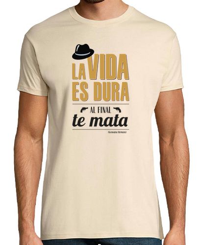 Camiseta La vida es dura. Camiseta hombre colores claros laTostadora - latostadora.com - Modalova