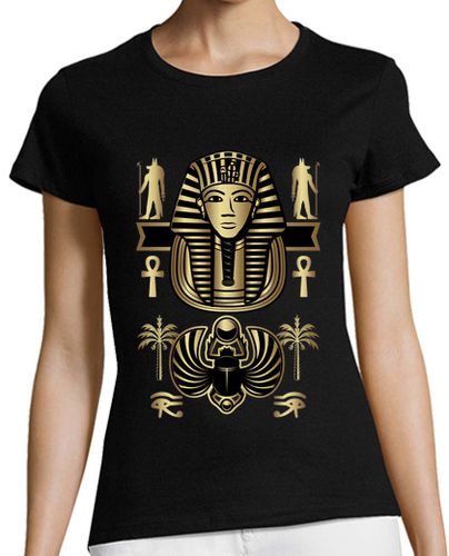 Camiseta mujer ojo de horus cruz ankh escarabajo faraó - latostadora.com - Modalova