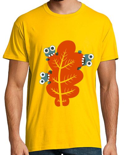 Camiseta Hombre Manga Corta insectos lindos comen las hojas de otoño laTostadora - latostadora.com - Modalova