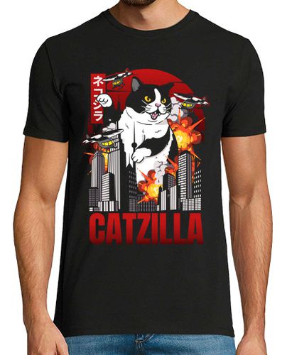 Camiseta catzilla - rey de los gatos - latostadora.com - Modalova