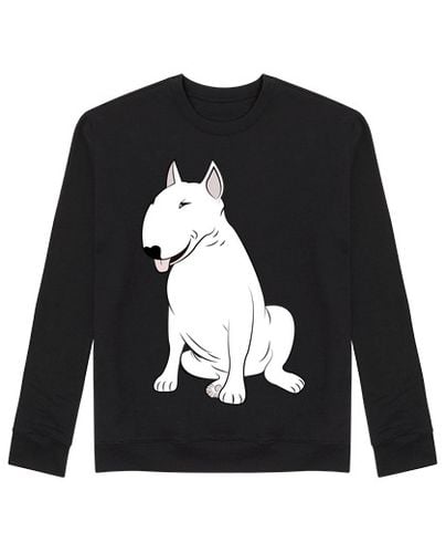 Sudadera Sin Capucha Unisex Bull Terrier blanco laTostadora - latostadora.com - Modalova