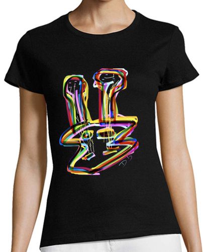 Camiseta Mujer Manga Corta Dobemola Twin Multi Guitar laTostadora - latostadora.com - Modalova