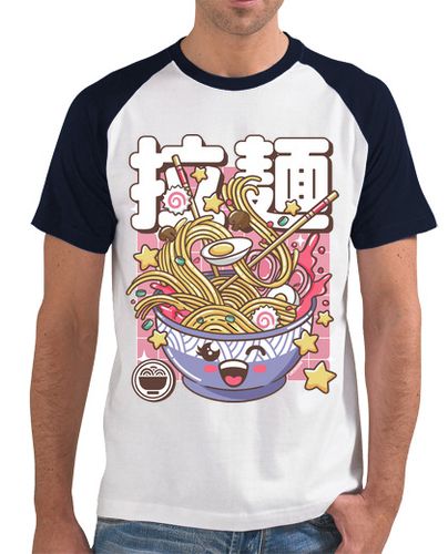 Camiseta Hombre Estilo Béisbol Tazón de ramen retro kawaii laTostadora - latostadora.com - Modalova