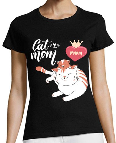 Camiseta mujer Una gata mamá - latostadora.com - Modalova